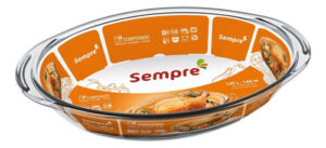 Fuente Bandeja Oval Vidrio Templado S - - Bazar