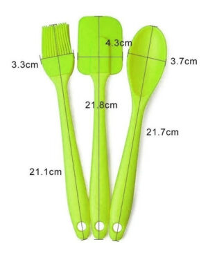 Set X3 Pincel Espatula Cuchara Silicona Reposteria - Bazar