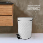 Cesto Tacho De Residuos Acero Inoxidable 8l Blanco