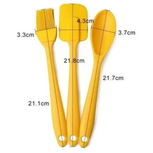 Set X3 Pincel Espatula Cuchara Silicona Reposteria - Bazar