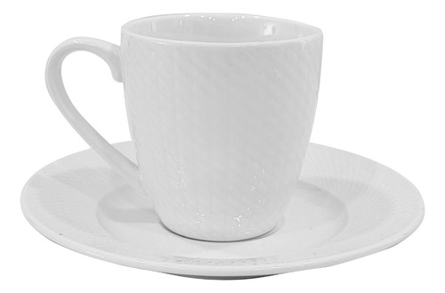 Taza Cafe Pocillo C/ Plato Porcelana Premium  –