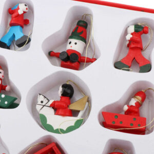 Set De Adornos De Madera Artesanales Navidad M3 - - Navidad