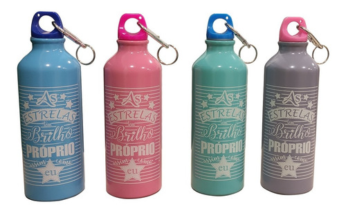 Botella Aluminio 500 Ml Diseños Varios Colores M2 –