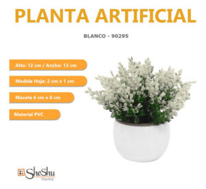 Flor Planta Con Maceta Jardin Artificial M14 X3 Unid - Jardines Verticales y Plantas