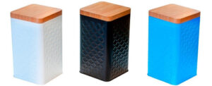 Lata Con Tapa Organizadora Metal Deco Cocina M2 - - Bazar