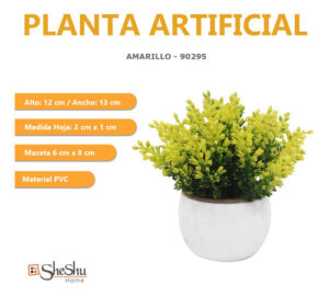 Flor Con Maceta Planta Jardin Artificial M14 X3 Unid - Jardines Verticales y Plantas
