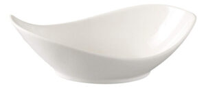 Salsera Copetinero De Porcelana Blanca Premium - - Bazar