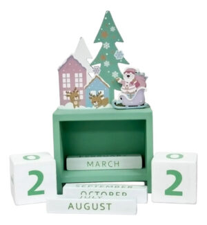 Calendario Navideño De Madera Adorno Navidad - - Navidad