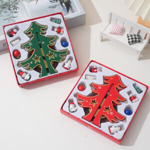 Arbolito Navideño De Madera Artesanal Deco Navidad M6 - Navidad