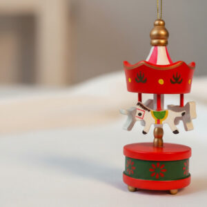 Adorno Para Arbol Calesita Artesanal Navidad Set X3 U - Navidad