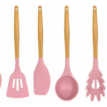 Cucharon De Silicona Con Mango De Madera Cocina
