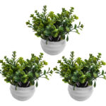 Planta Artificial Flor Con Maceta M3 Jardin X3 Unid –