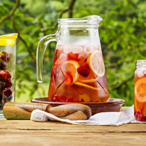 Jarra De Vidrio Con Asa Agua Jugo Bebidas - - Bazar