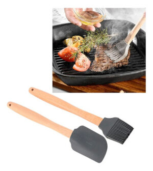 Pincel Silicona Espatula Set Reposteria Cocina - - Bazar