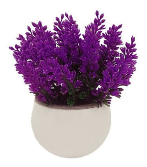 Flor Planta Con Maceta Jardin Artificial M14 X3 Unid - Jardines Verticales y Plantas