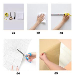 Placa Autoadhesiva 3D Revestimiento De Pared X 5 Unid MOD1 - Pisos y Revestimientos - En oferta