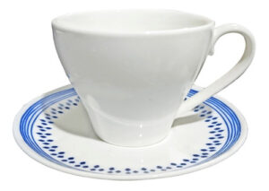 Taza De Cafe Con Plato Porcelana Premium - - Bazar