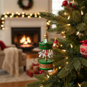 Adorno Para Arbol Calesita Artesanal Navidad Set X3 U - Navidad