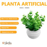 Planta Artificial Flor Con Maceta M3 Jardin X3 Unid –