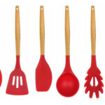 Cucharon De Silicona Con Mango De Madera Cocina