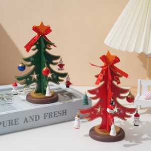 Arbolito Navideño De Madera Artesanal Deco Navidad M6 - Navidad