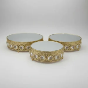 Posa Torta Masas De Vidrio Set X3 M5 - Centros de Mesa