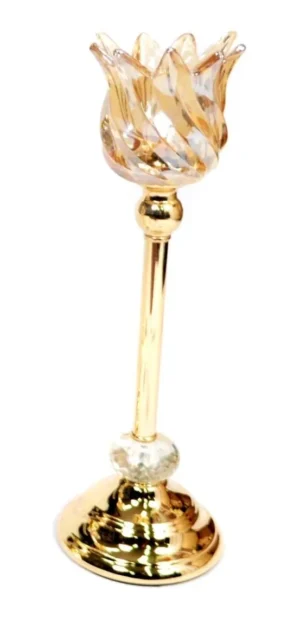 Candelabro Porta Velas 35 Cm Vidrio M4 - Centros de Mesa