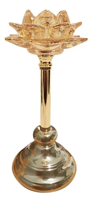 Candelabro Porta Velas 25 Cm Vidrio M2 - Centros de Mesa