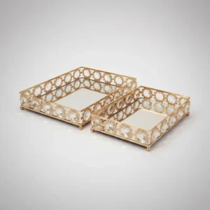Bandeja Decorativa Espejada Caireles X2 M2 - Centros de Mesa