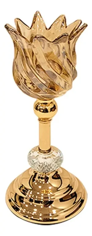 Candelabro Porta Velas 25 Cm Vidrio M3 - Centros de Mesa