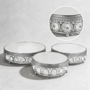 Posa Torta Masas De Vidrio Set X3 M5 - Centros de Mesa