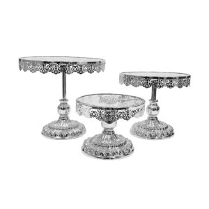 Posa Torta Masas De Vidrio Set X3 M1 - Centros de Mesa