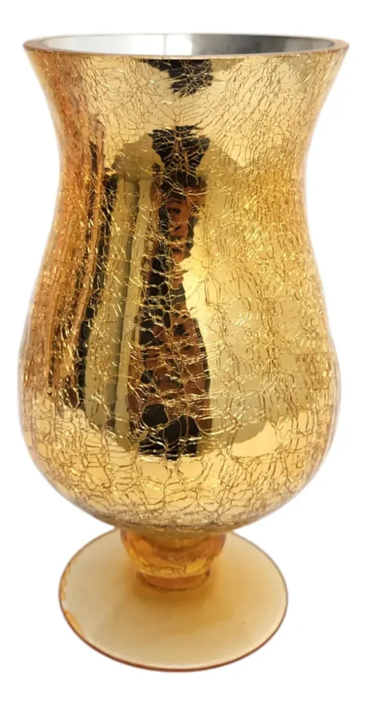 Florero De Vidrio Adorno Decorado Labrado M23