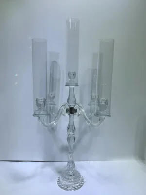 Candelabro Porta Vela De Vidrio Deco M5 - Centros de Mesa