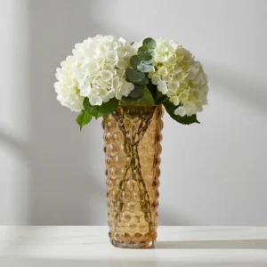 Florero De Vidrio Adorno Decorado Labrado M18 - Centros de Mesa