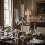 Candelabro Porta Vela De Vidrio Deco M5