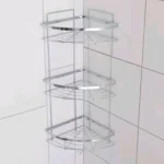 Organizador Esquinero De Baño Cromado 3 Estantes M1