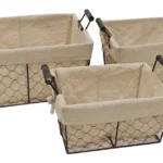 Canastos Organizadores Metal C/tela X3 M2