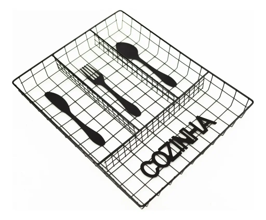 Cubiertero Organizador Metal Porta Utensilios Cocina M1