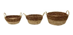 Set x2 Canastos De Mimbre M1 - Bazar