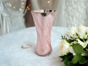 Florero De Vidrio Adorno Decorado Labrado M24 - Centros de Mesa
