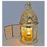 Farol Porta Vela Fanal Metalico A Pila M1