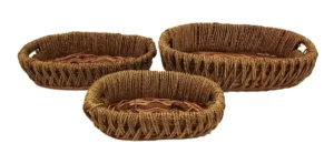 Set x3 Canastos De Mimbre M2 - Bazar