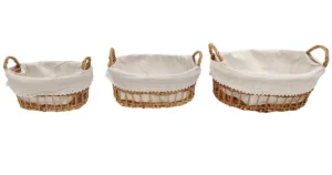 Set x3 Canastos De Mimbre M9 - Bazar