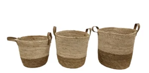 Set x3 Canastos De Mimbre M4 - Bazar