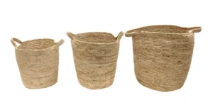 Set x3 Canastos De Mimbre M5 - Bazar