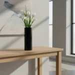 Florero De Vidrio Adorno Decorado Labrado M28