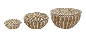 Set x3 Canastos De Mimbre M6 - Bazar