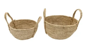 Set x2 Canastos De Mimbre M6 - Bazar