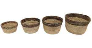 Set x4 Canastos De Mimbre M1 - Bazar